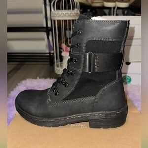 NEW Jambu Women Stevie Water-Resistant Zip Black Comfort Tactical Combat Boot 9M